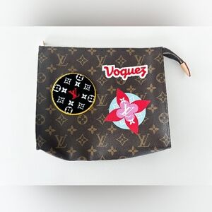 Louis Vuitton Toiletry Pouch Limited Edition Patches Monogram Canvas